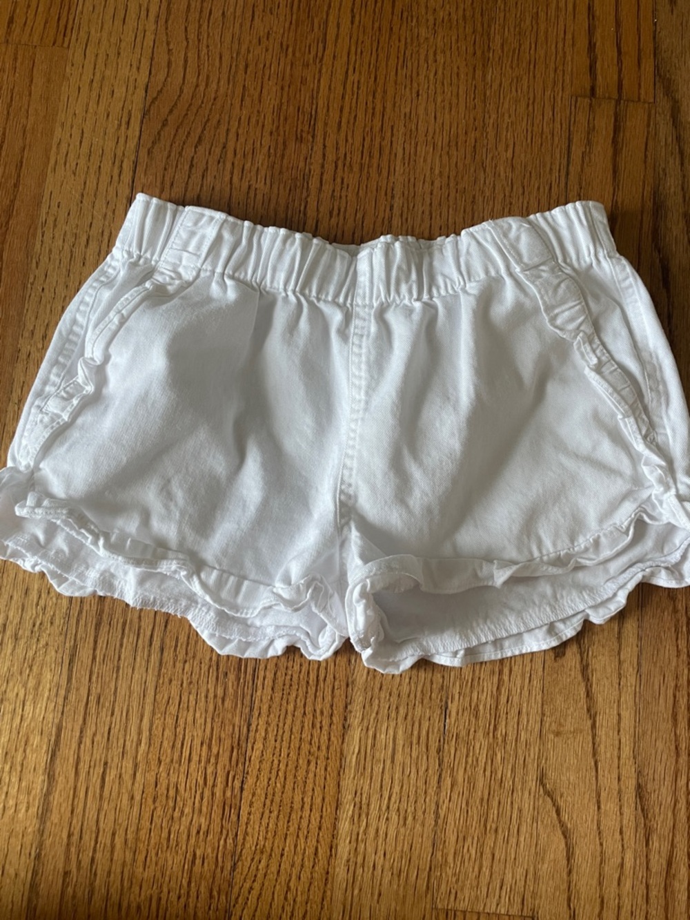 Girls Crewcuts White Cotton Shorts
